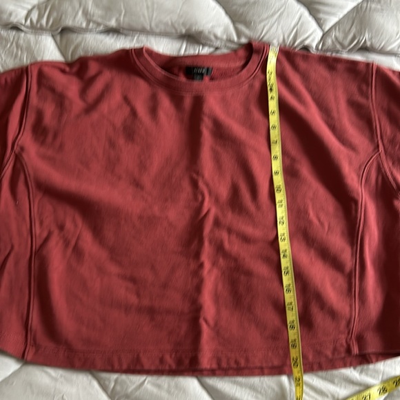 J.Crew University Terry Drawstring Shorts & Cropped Sweatshirt matching set red - Picture 11 of 15